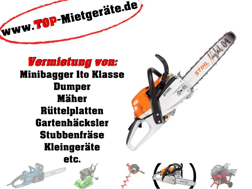 Stihl Profi Benzin Kettensäge mieten bei Top-Mietgeräte