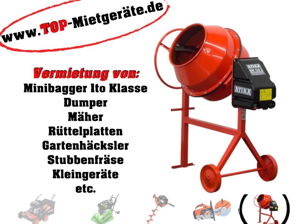 Betonmischer mieten bei Top-Mietgeräte – für Fundament & Mauer