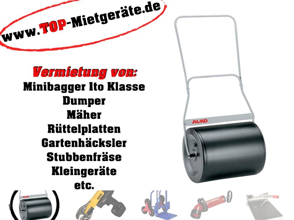 Rasenrolle Rasenwalze mieten bei Top-Mietgeräte – für ebenen Rasen