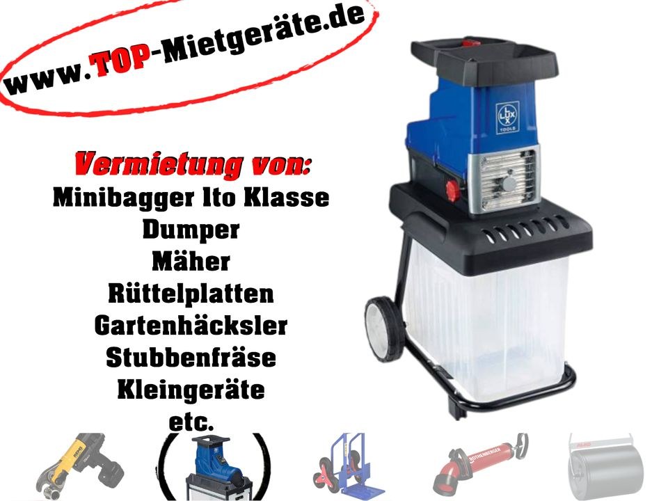Leisehäcksler mieten bei Top-Mietgeräte – für Ast- & Heckenschnitt