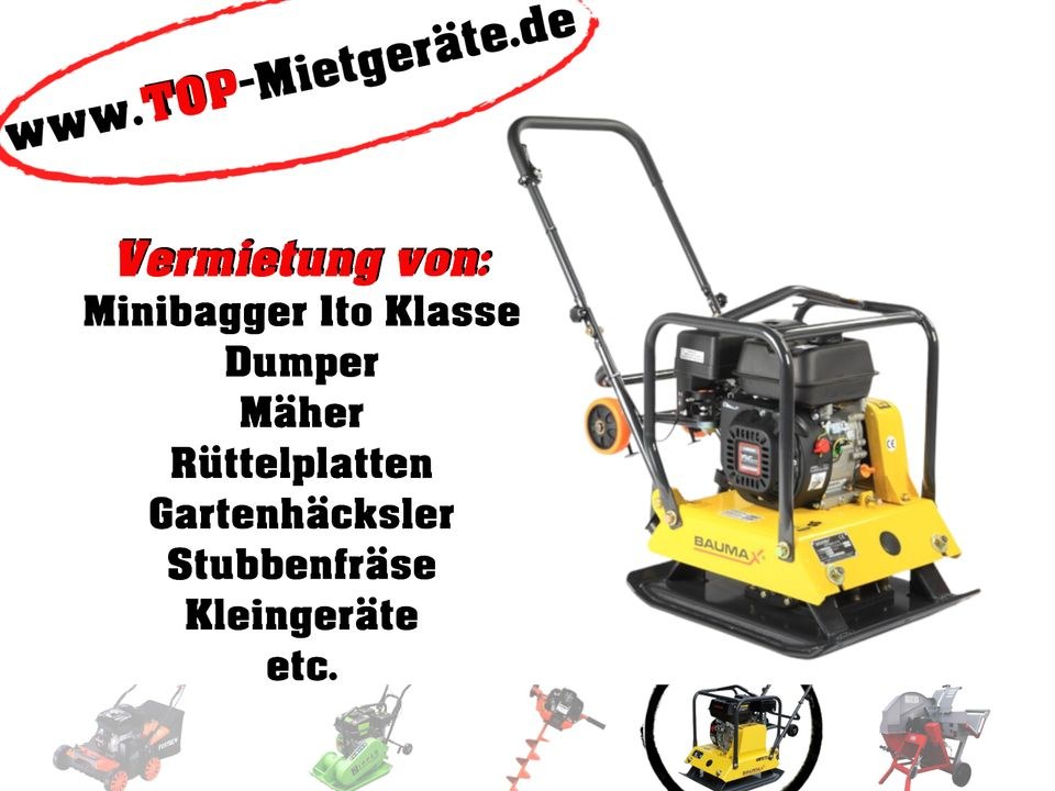 Rüttelplatte 104kg mieten bei Top-Mietgeräte – für Pflaster & Terrasse