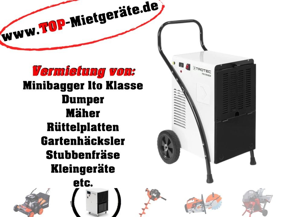 Profi Bautrockner Luftentfeuchter TTK170Eco mieten bei Top-Mietgeräte