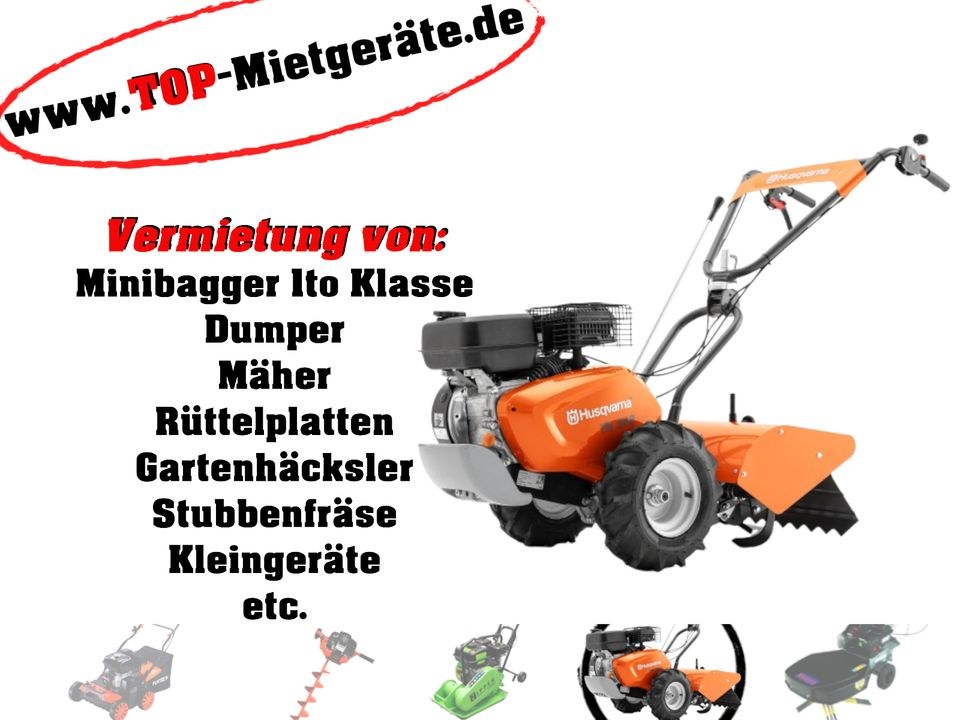 Bodenfräse Motorhacke Husqvarna TR348 mieten bei Top-Mietgeräte