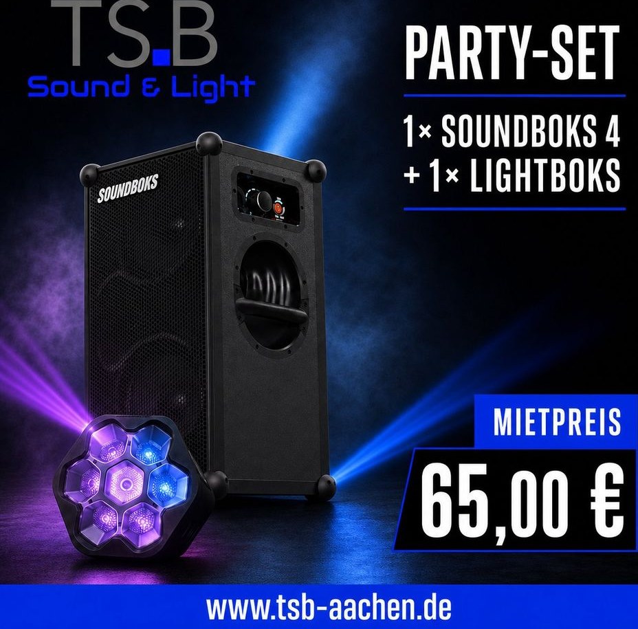 SOUNDBOKS 4 LIGHTBOKS mieten bei TSB Sound & Light – Party-Sound