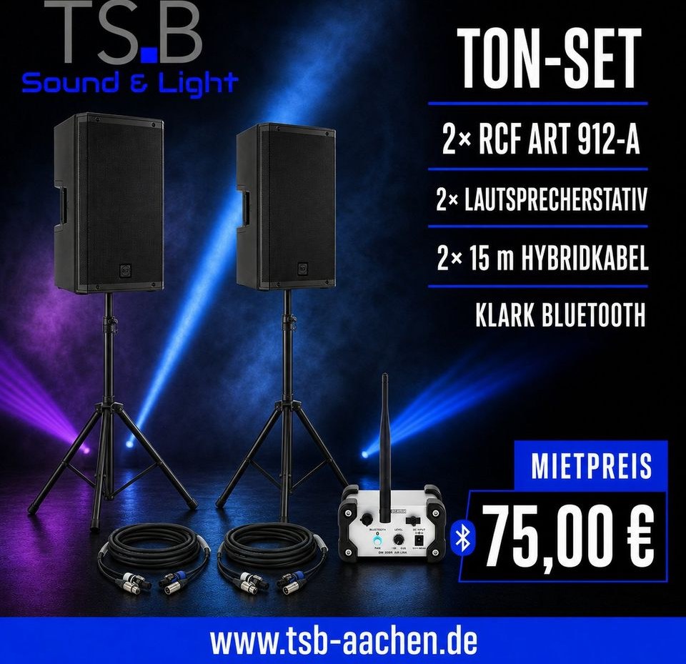 TONSET 02 l RCF ART 912 PA Musik Anlage Aachen mieten in Würselen