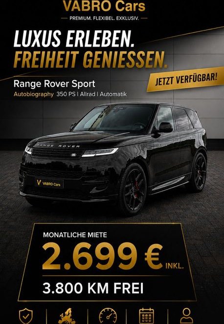Range Rover Sport D350 Autobiogra inkl 3.800km mieten bei Vabro