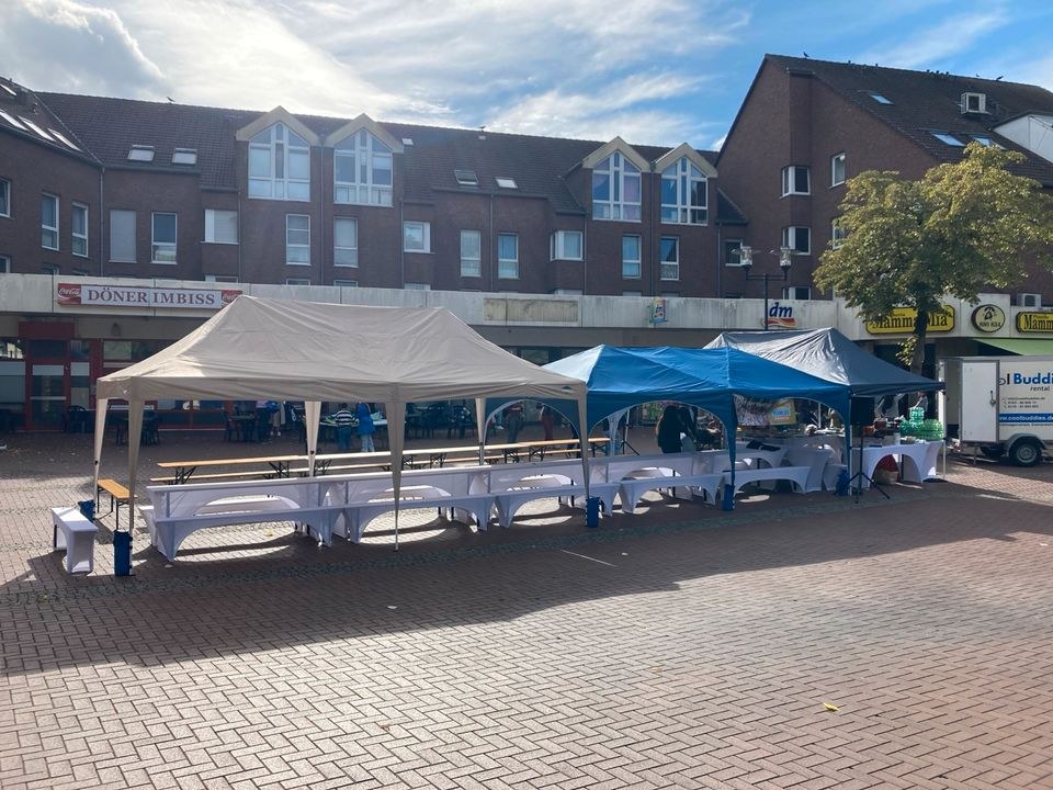 Faltpavillon 3x3m 3x6m mieten bei Verleih AH – in Minuten aufgebaut – 2