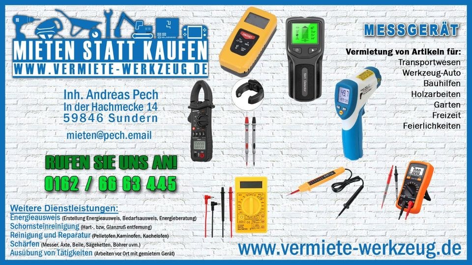 kleine Messgeräte f Hausgebrauch mieten in Sundern (Sauerland)