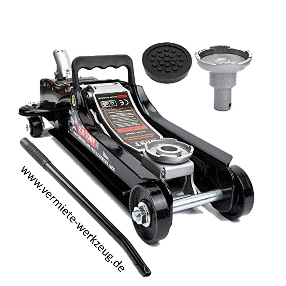tiefer flacher Wagenheber 2,5 t Tonnen 80 360 mm mieten – 2