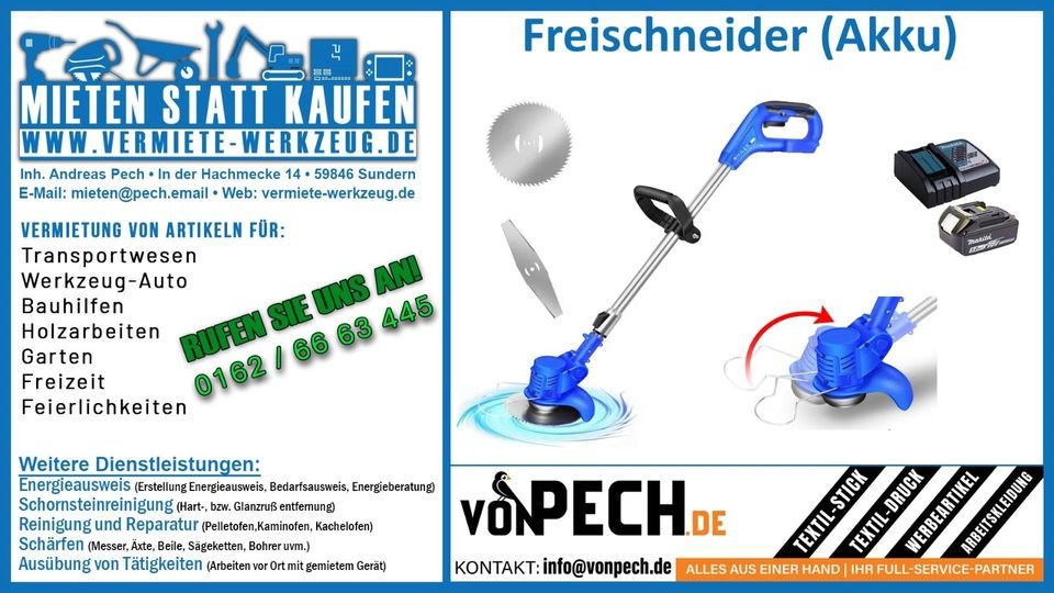 Freischneider Akku Makita Grasschneider mieten in Sundern (Sauerland)