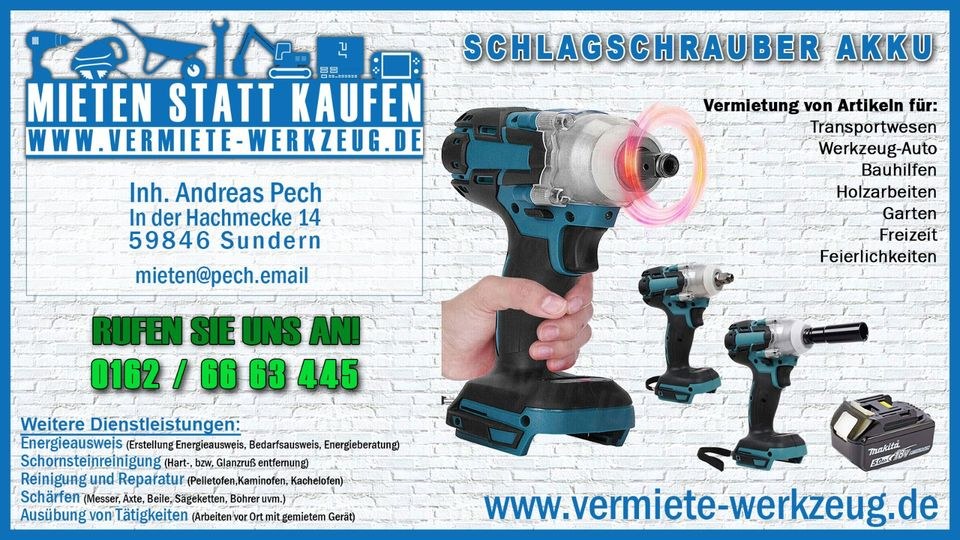 Schlagschrauber Akkuschrauber Akku Makita mieten
