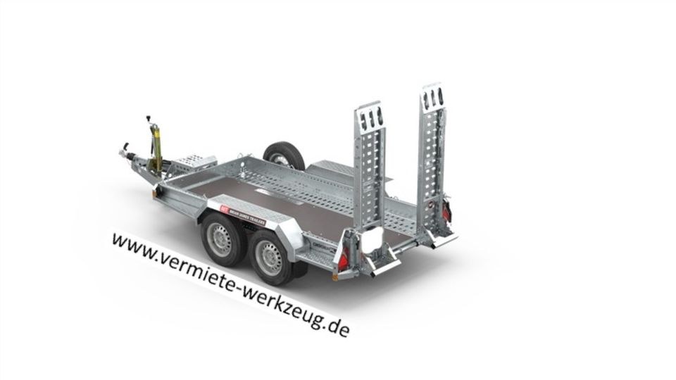 Bagger Anhänger 2,7t Digger Tieflader Trailer mieten – 3