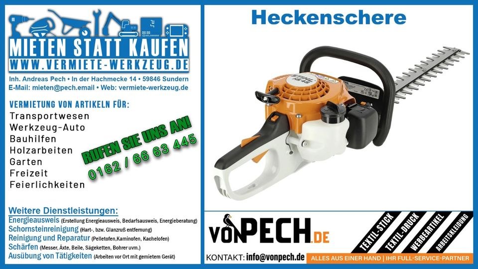 Benzin Heckenschere Heckenschneider mieten in Sundern (Sauerland) – 2