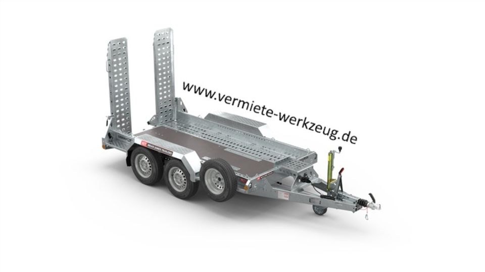 Bagger Anhänger 2,7t Digger Tieflader Trailer mieten – 2