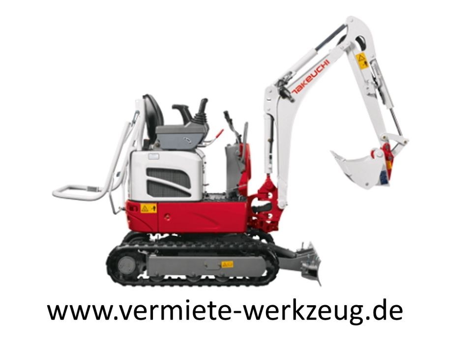 Minibagger 1,2t Schaufelpaket Kettenbagger mieten – 4