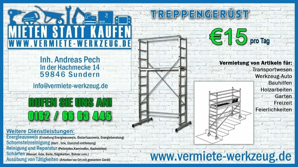 Anstellleiter Bauleiter Dachleiter 6,4 m 2 mieten – 2