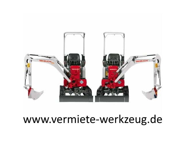 Minibagger 1,2t Schaufelpaket Kettenbagger mieten – 3