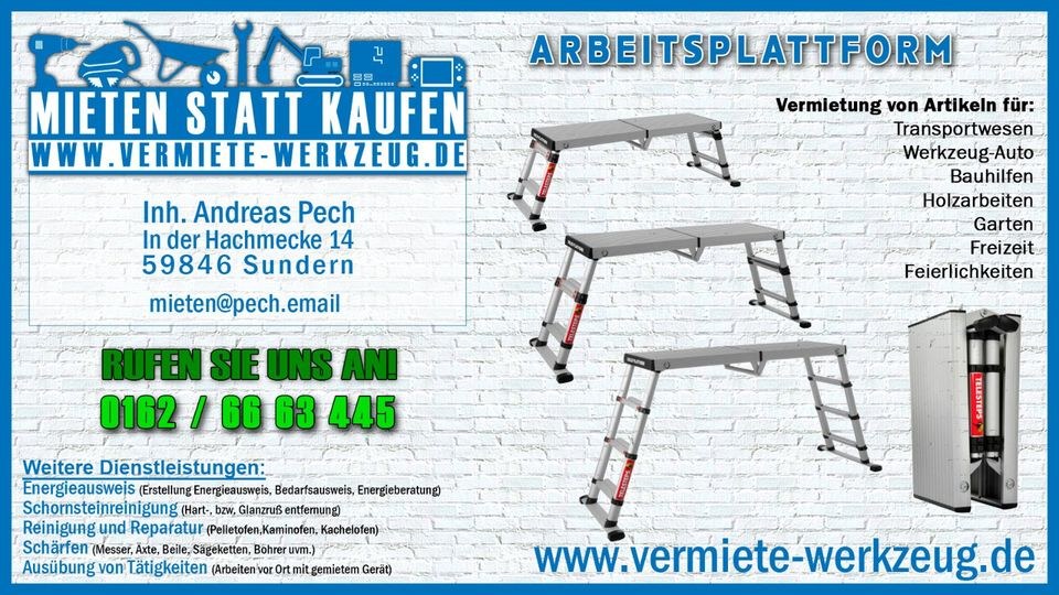 Anstellleiter Bauleiter Dachleiter 6,4 m 2 mieten – 3
