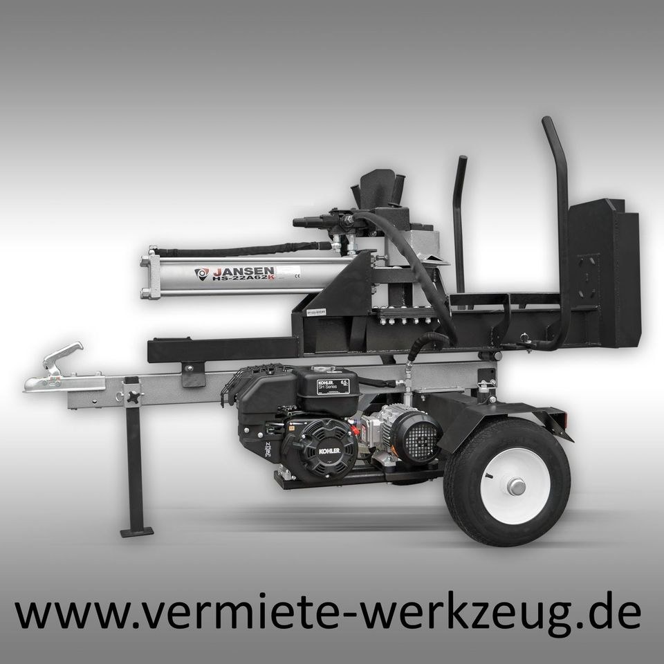 STVO Zulassung 22t Holzspalter Benzin Strom mieten – 2
