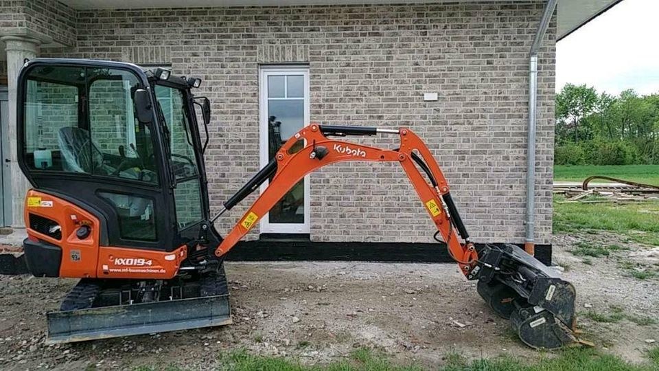Minibagger Kubota JCB mieten bei Vermietung Schwarz
