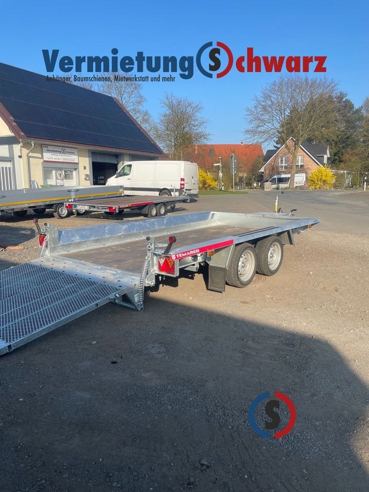 Baumaschinentransporter 3,5 To Anhänger mieten bei Vermietung Schwarz – 2