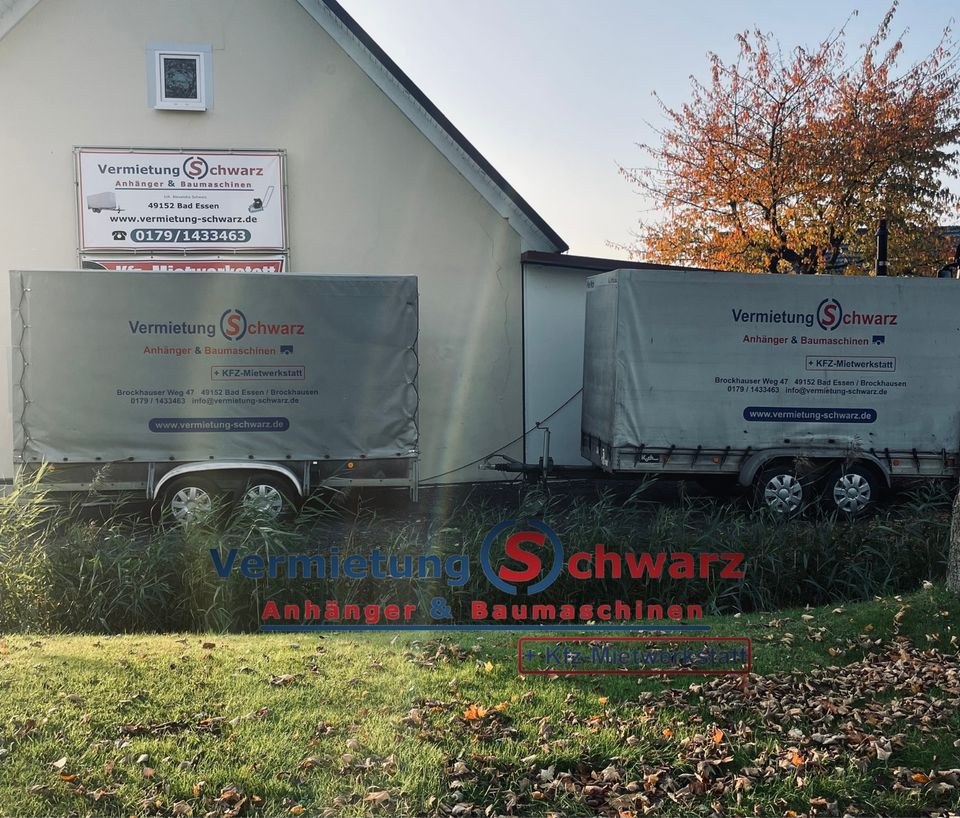 Anhänger 2,7 Tonner Plane mieten bei Vermietung Schwarz