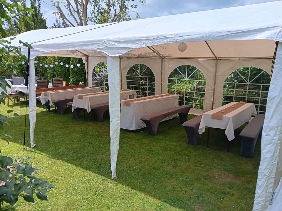 Partyzelt 5x8m Aufbau Lieferung mieten bei Vermietung Wehlauch – 3
