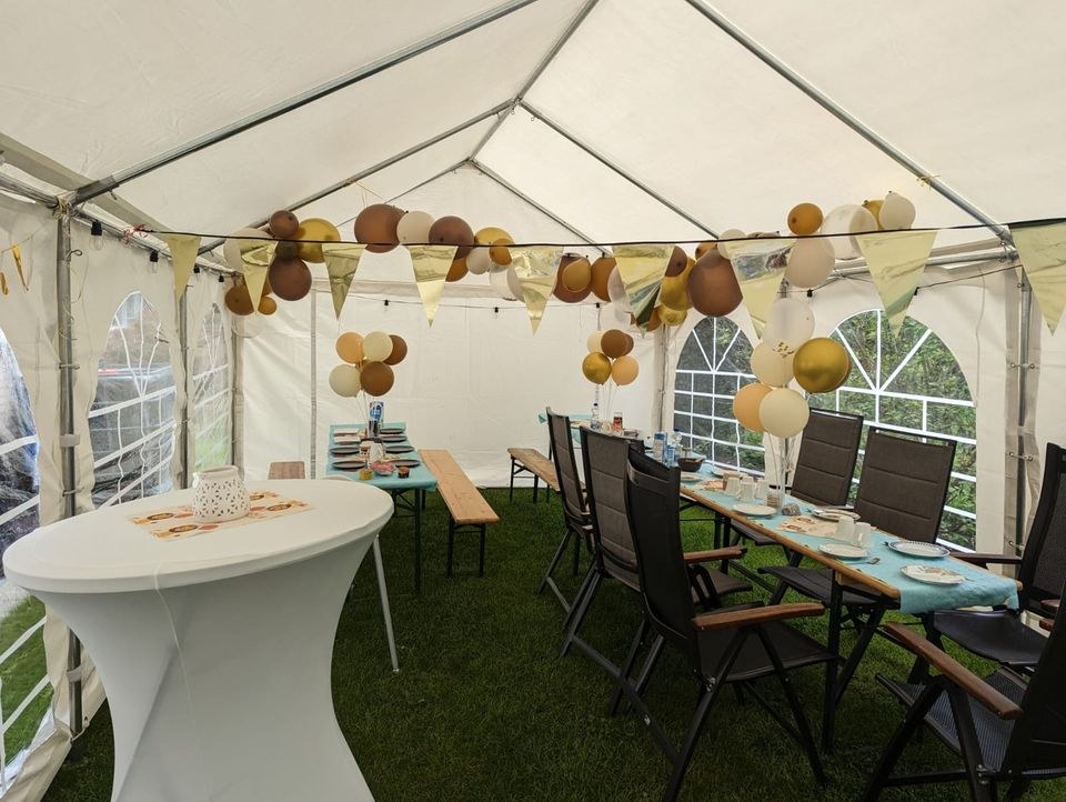 Partyzelt Festzelt 4x8m Aufbau Lieferung mieten in Stadthagen – 3