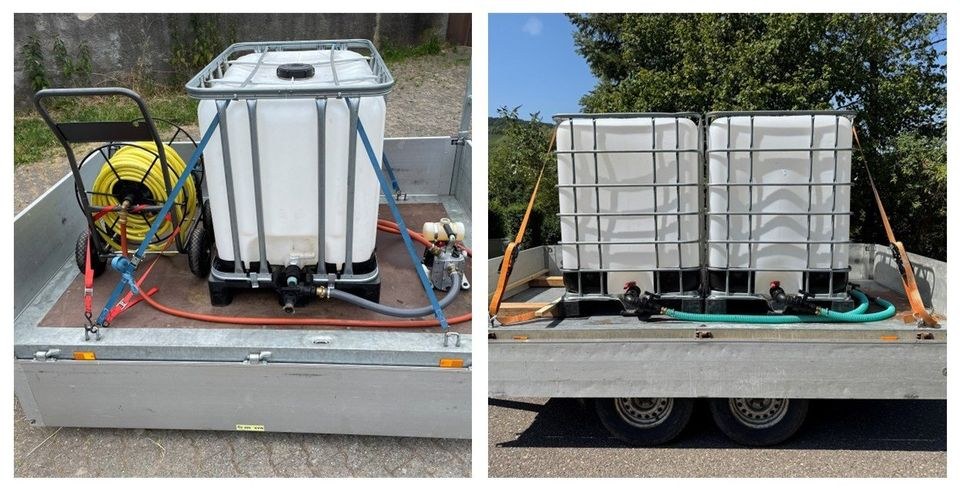 Anhänger IBC Wasserfass Wasserpumpe Bewässerung mieten