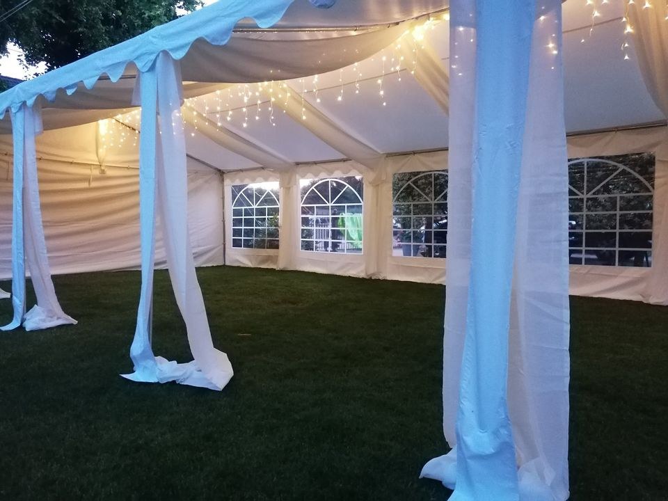 Partyzelt Pavillion 5x10m mieten in Heidesee – für jedes Wetter – 3