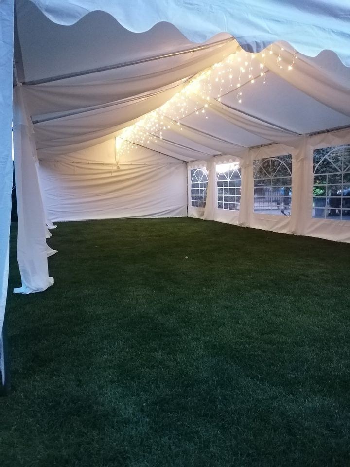 Partyzelt Pavillion 5x10m mieten in Heidesee – für jedes Wetter – 2