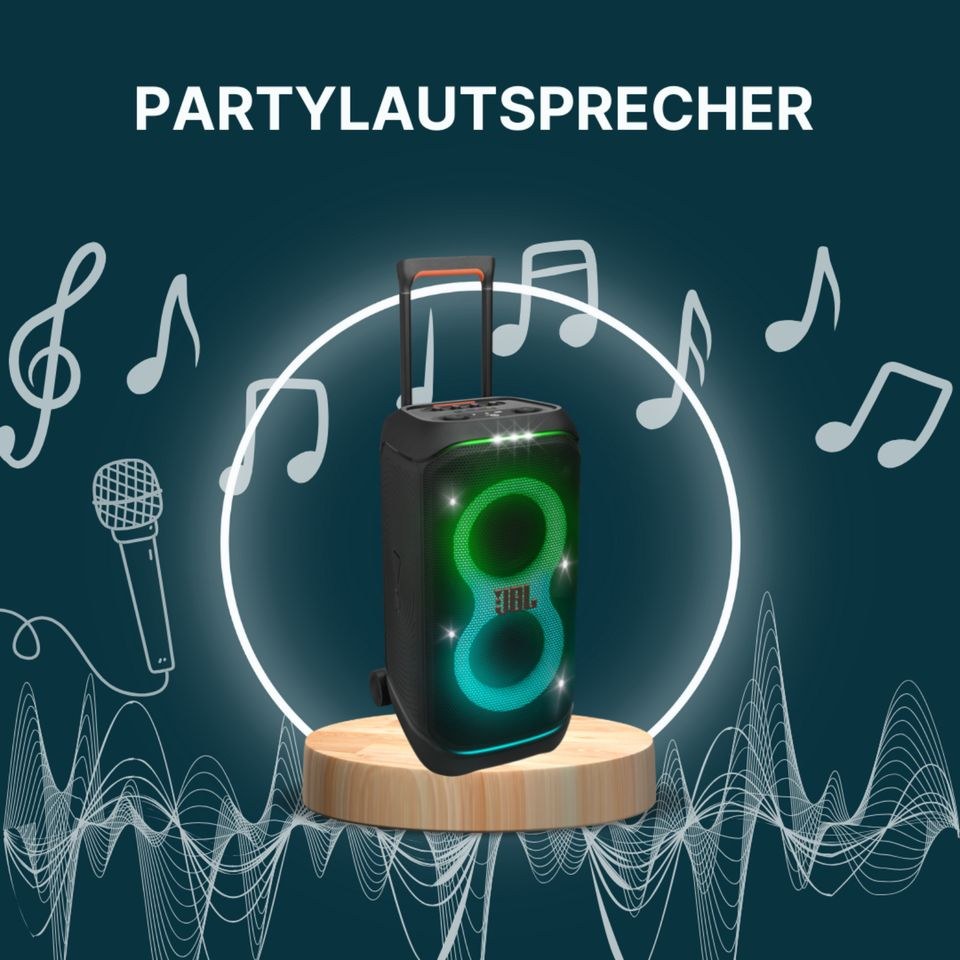Partylautsprecher Kabellos laut unkompliziert mieten bei vnty