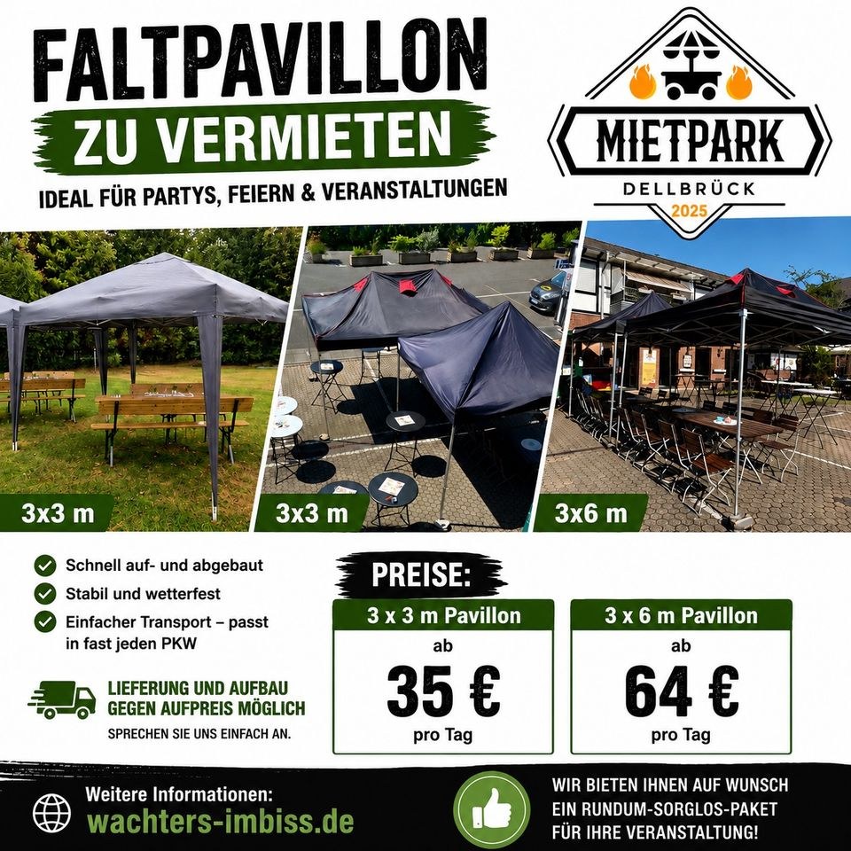 Faltpavillo Pagodenzelte 3x3m 3x6m mieten in Köln Dellbrück