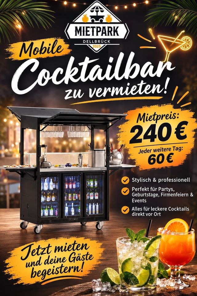 Mobile Cocktailbar mieten in Köln Dellbrück – für Fest & Ausschank