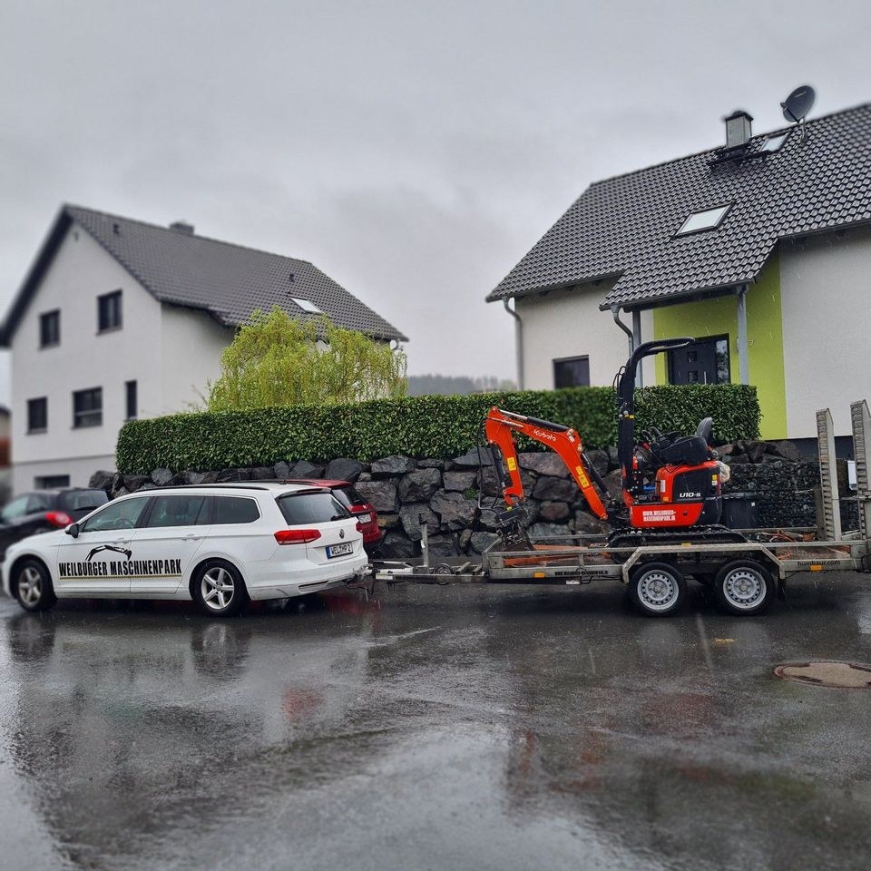 1,1 t Minibagger Bagger 75 cm breit Anlieferung mieten in Weilmünster – 2
