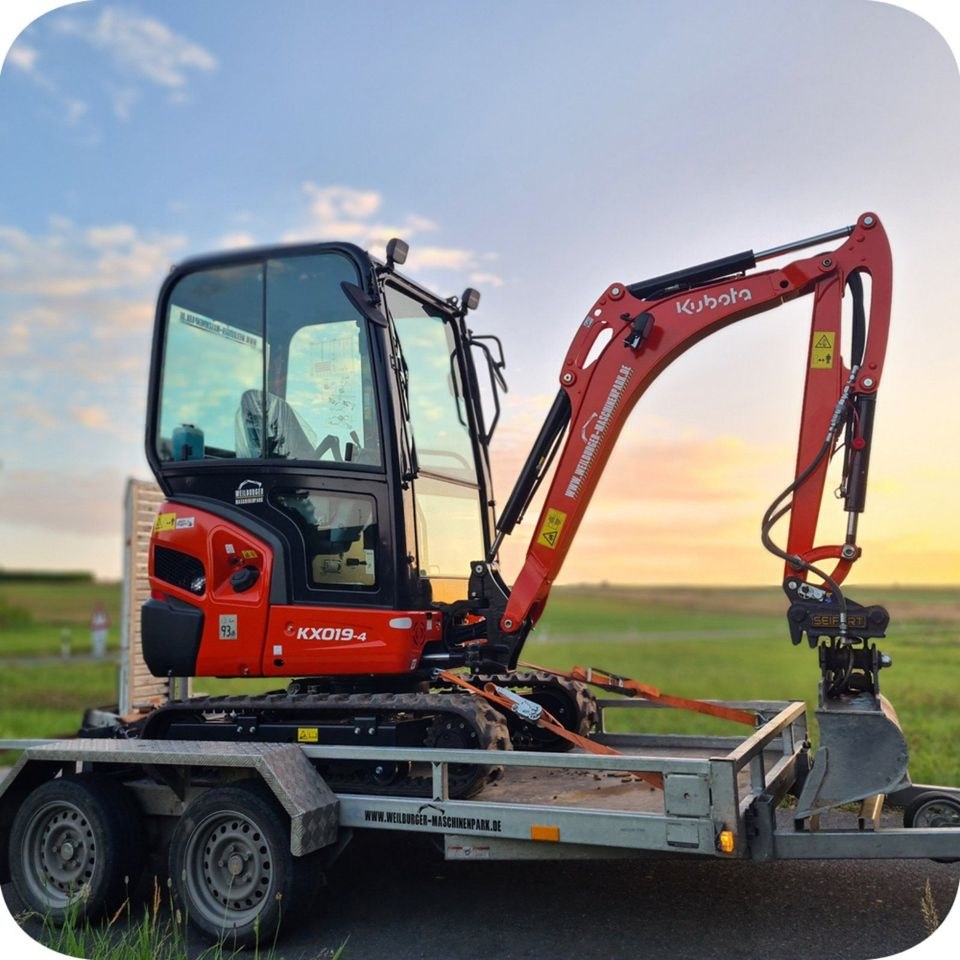 1,9 t Minibagger Bagger 99 cm breit Anlieferung mieten in Weilmünster – 2