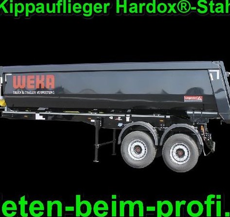 Stahl Kippauflieger Hardox®* Halbrund mieten bei Weka Rental