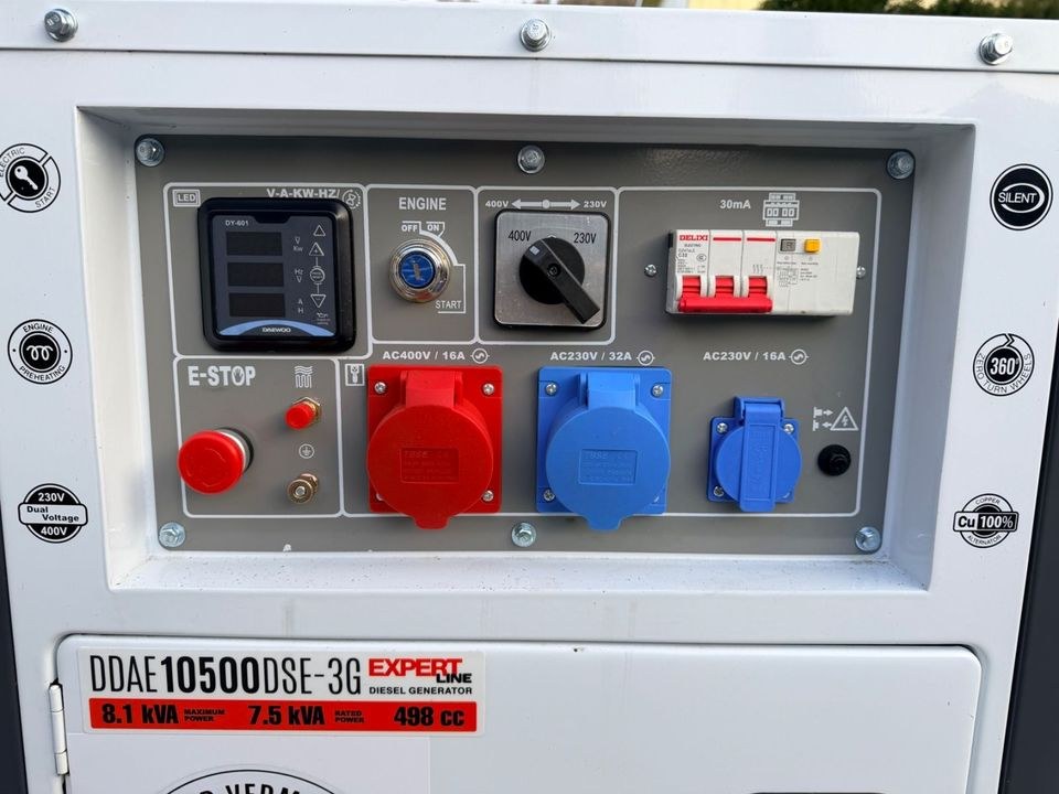 8,1 kVA Profi Diesel Generator Daewoo DDAE mieten in Steffenberg