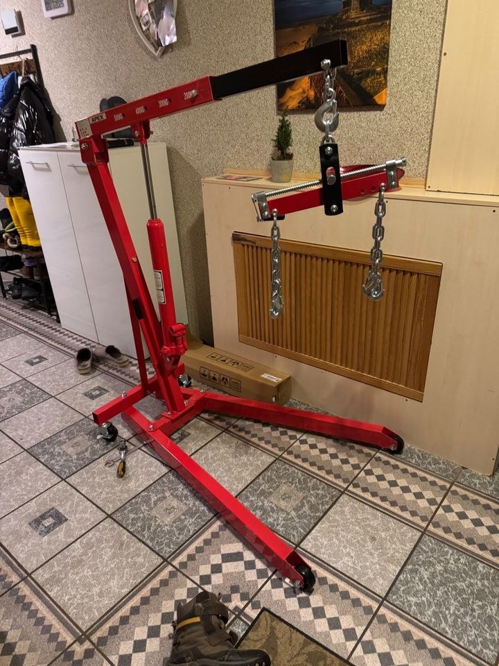 Werkstattkran Motorkran 500 kg Inkl 4er Gehänge mieten in Steffenberg – 2