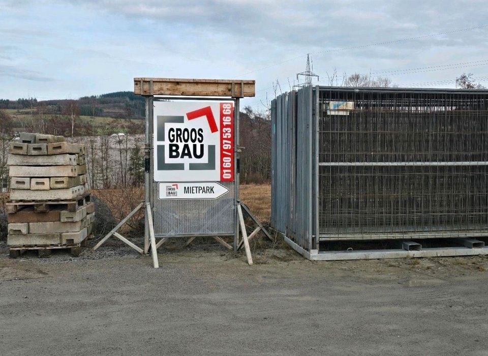 Bauzaun Bautüren Schutzgeländerzwingen mieten in Steffenberg