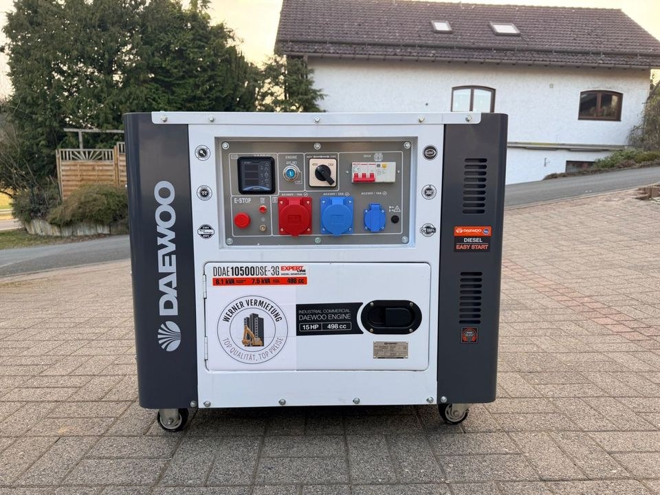 8,1 kVA Profi Diesel Generator Daewoo DDAE mieten in Steffenberg – 2