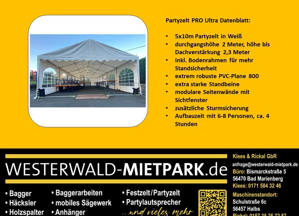 Partyzelt Festzelt 5x10 Meter mieten in Bad – für große Feiern