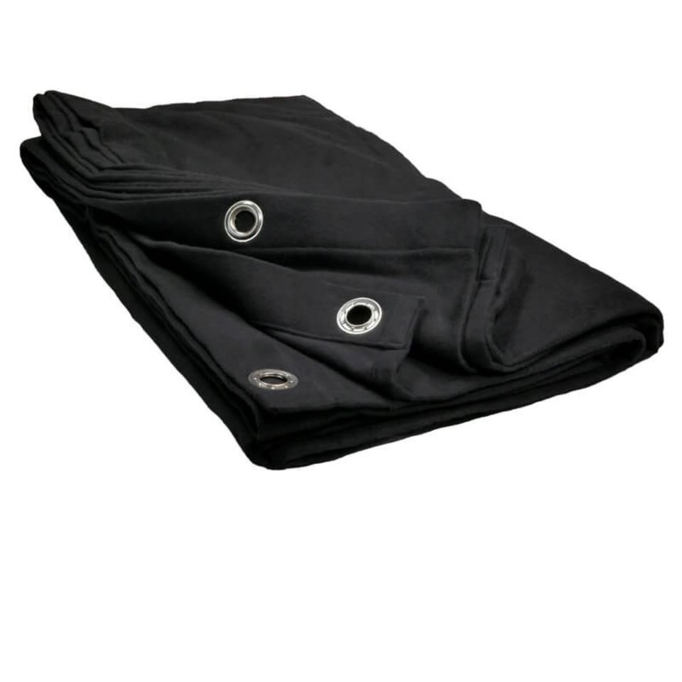 Molton Bühnenvorhang 9,0 x 3,0 m schwarz N mieten
