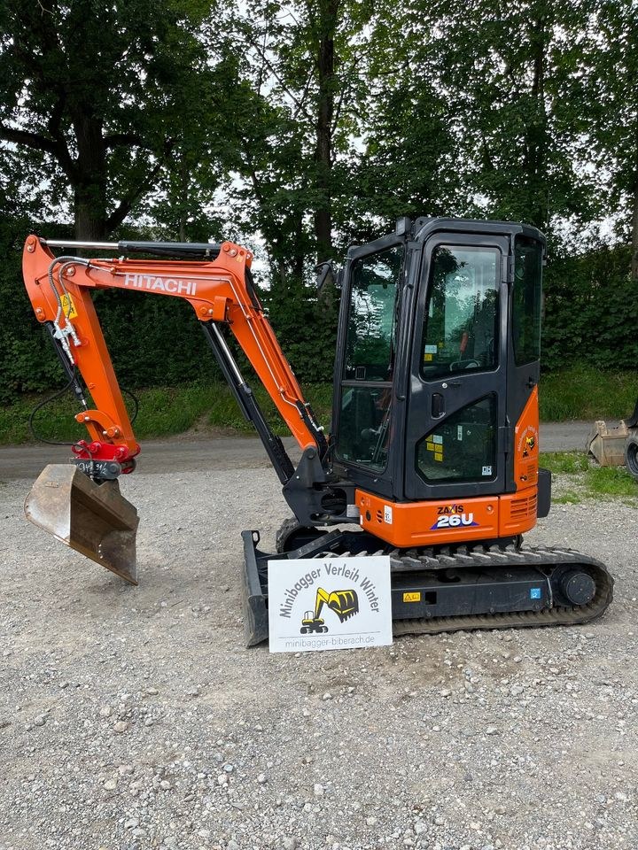 Minibagger Hitachi 2,7 to Baumaschinen mieten bei Winter Baumaschinen – 4