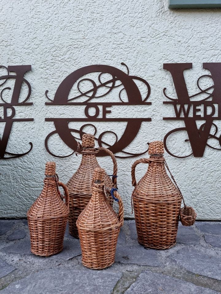 N Korbflaschen Körbe Deko mieten in Lechbruck – für die Hochzeit – 4