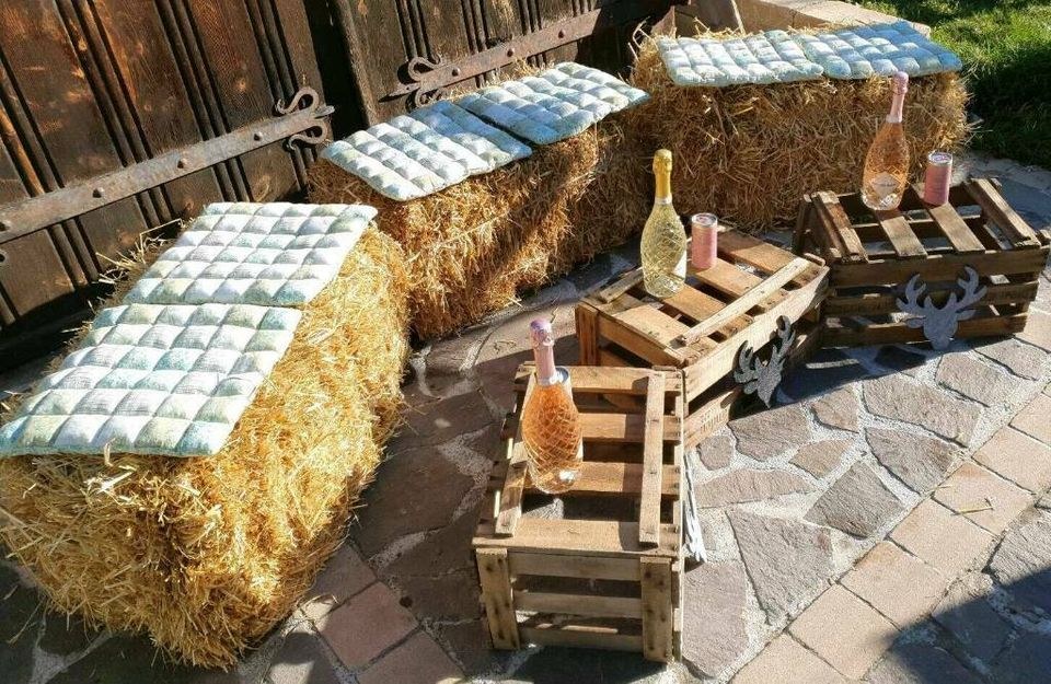 Strohballen Rustikale Deko mieten in Lechbruck – für die Hochzeit – 4