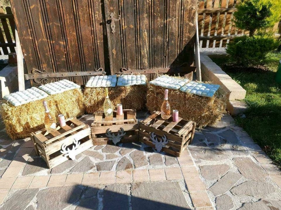 Strohballen Rustikale Deko mieten in Lechbruck – für die Hochzeit – 3