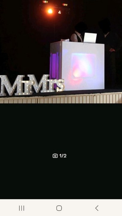 N* LED SCHILD XL Mr Mrs mieten in Lechbruck – Licht für Party & Event – 2