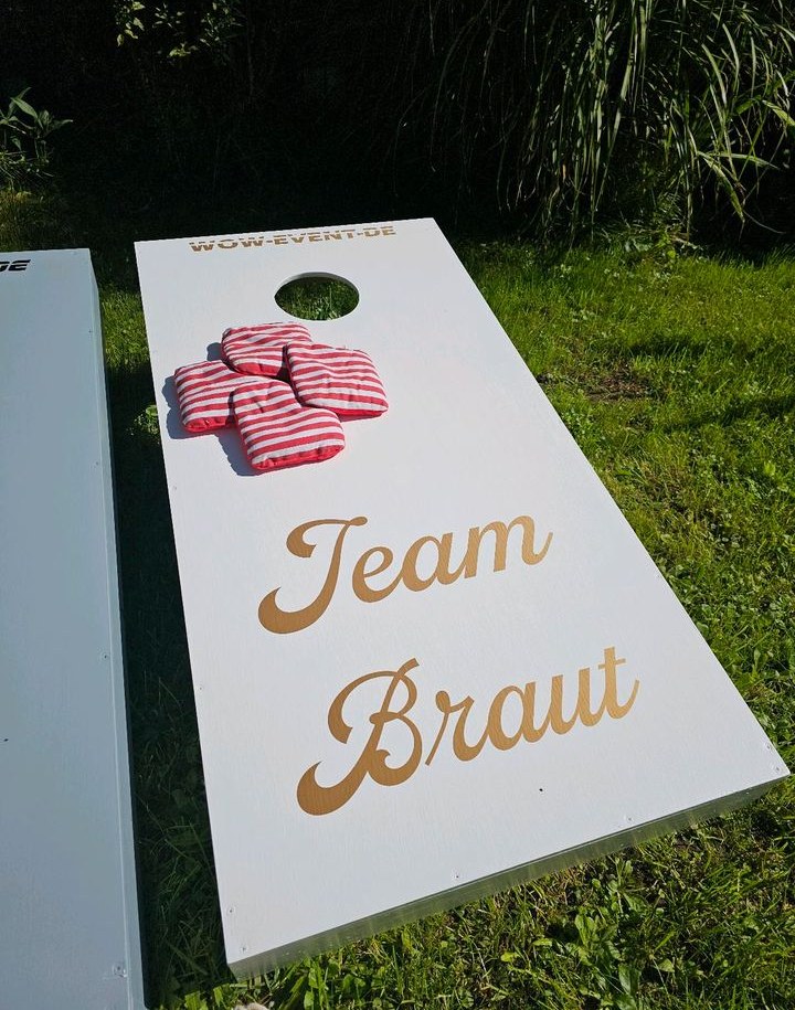 Cornhole Spiel Set Braut Bräutigam mieten in Lechbruck – 3