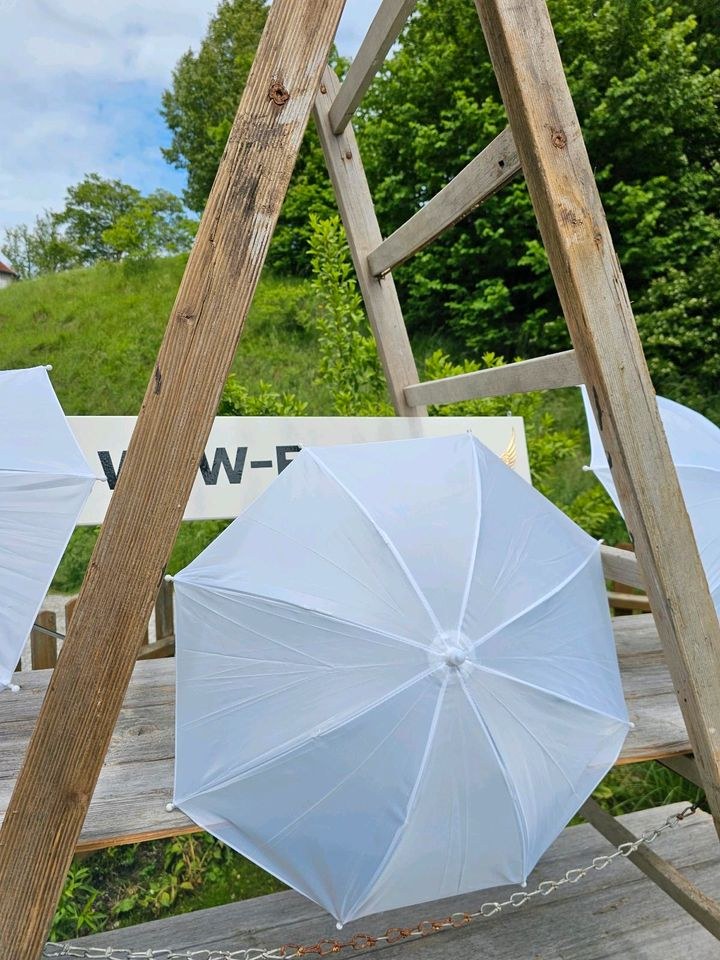 N Sonnenschirm klein gross mieten in Lechbruck – Sitzplätze für alle – 2